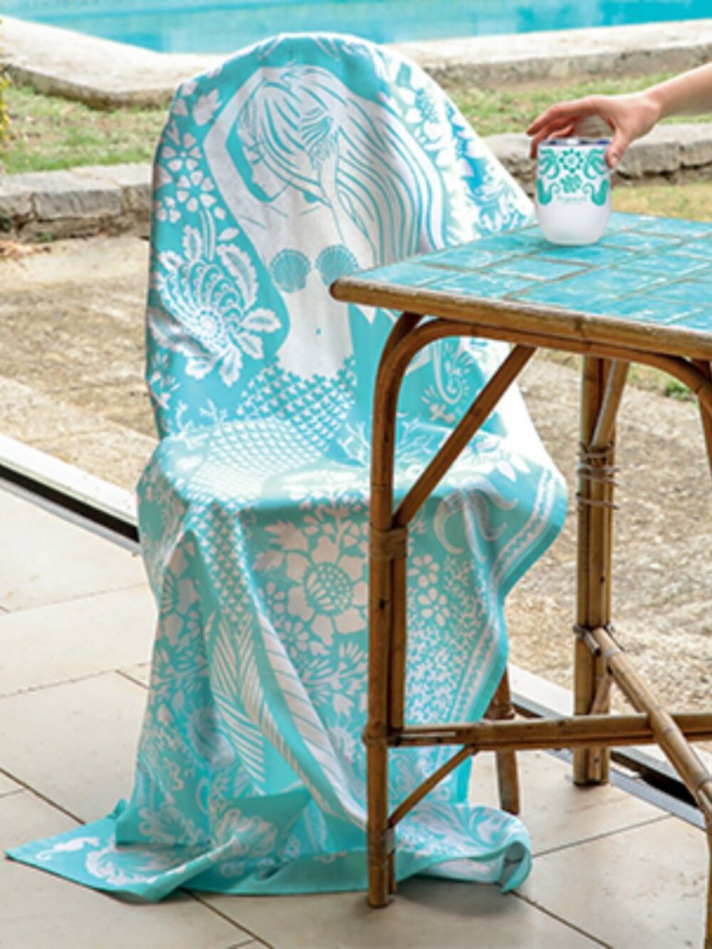 Fragonard Brand New Sirene Fouta Towel 32 * 63 Inches